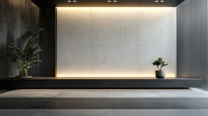 Modern minimalist interior design