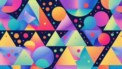 Simple geometric figures and dots on an abstract vector background. A polygonal shape pattern and a graphic design element