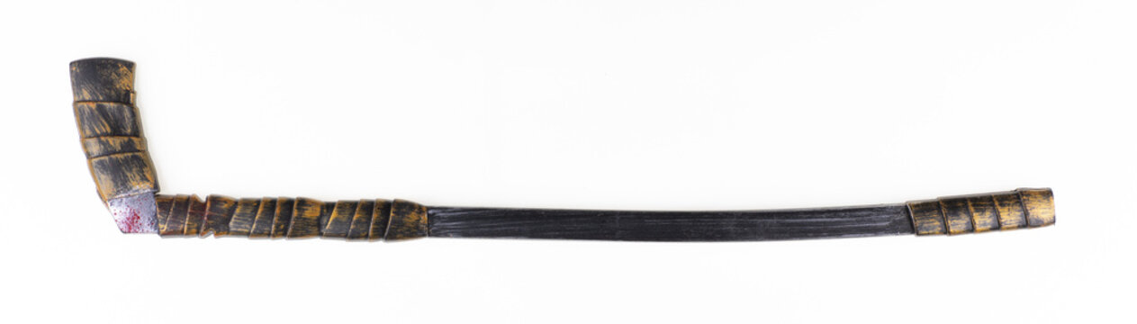 halloween hockey stick killer isolated on white background