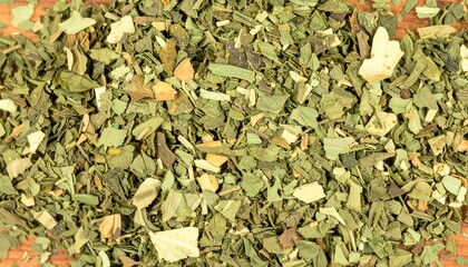 Dried herbs texture close-up for culinary uses and aromatic properties