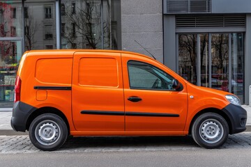 Fototapeta premium Dacia Dokker Overview: Compact Commercial Motor Vehicle in Urban Setting - Prague, Czech Republic, 12-05-2019