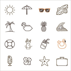 Playful Summer Holidays Icon Collection