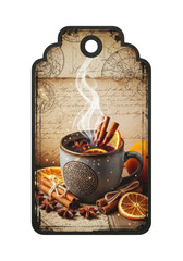 Cozy Winter Mug with Spices - Enchanted Yule and Solstice Tag