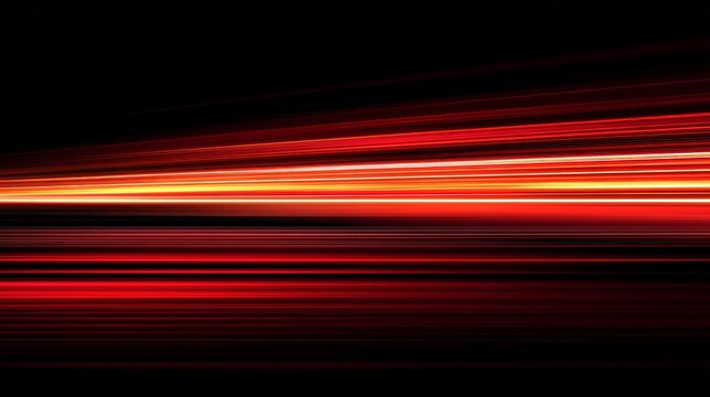 Dynamic streaks of vibrant red and gold light blur across a dark background, conveying speed, energy, and futuristic motion.