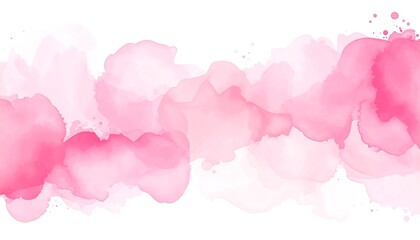 Obraz premium Elegant pink watercolor design with flowing translucent wash effect