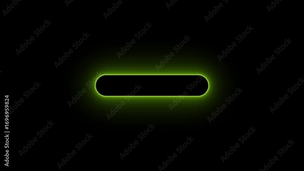 Fototapete glowing neon dynamic line callout text box animation. neon green round callout text boxt on dark bac
