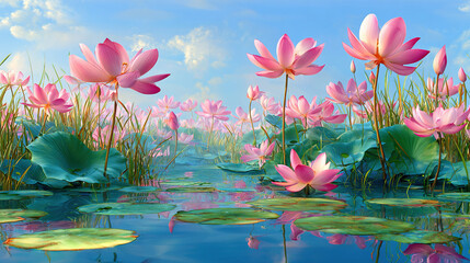 Lotus in the Pond