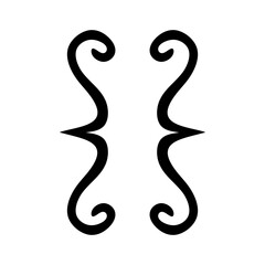 Fototapeta premium Quote symbol. Curly braces for graphic design isolated on white background. Decorative brackets pair icon. Curvy double brackets, punctuation symbol for mathematics, quote text. Vector