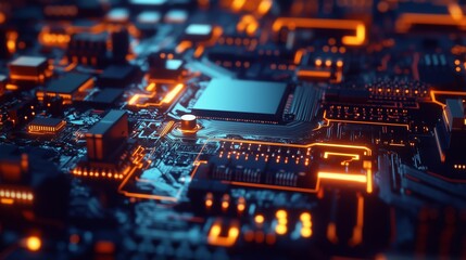 3d rendering of a computer motherboard. High definition video of a high-definition device. Animations of depth 1080p aspect field resolution. Three-dimensional visualization of lifestyle a computer.
