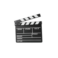Film Clapboard 3D Render Isolated Transparent Background Movie Production