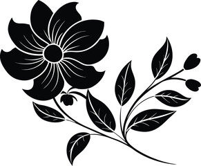 Modern Floral Line Art Silhouette Design | Modern Line Floral Vector Artwork