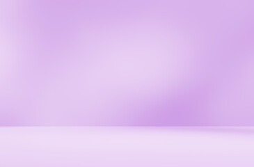 Obraz premium Empty purple studio room for product presentation with shadow of tree leaves on the wall. Interior concrete wall and floor design backdrop for displaying products. Shadow overlay effect.