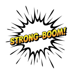 Comic Book "STRONG-BOOM!" Explosion Graphic Design