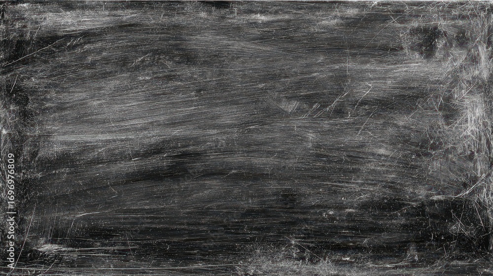 Poster textured blackboard surface for school menu display with chalk traces and scratches