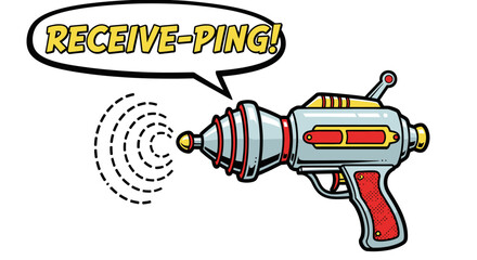 Retro Futuristic Ray Gun with Sound Effect