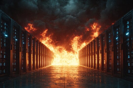 Critical Storage Insurance: Protecting Data Amidst Server Room Fires and Technological Disasters - Powered by Adobe