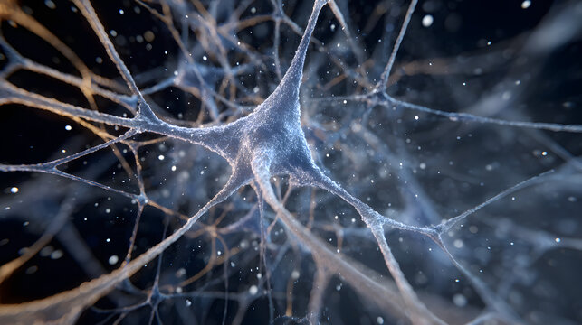 Illustrative 3D Animation of Neural Network. Wide viw. Concept: Chatbot, Artifcial Intelligence, Deep Lerning, Machine Learning an Large Language Model Visulization. - Powered by Adobe