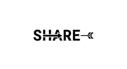 Share Arrow Concept: Word with Arrow Symbol