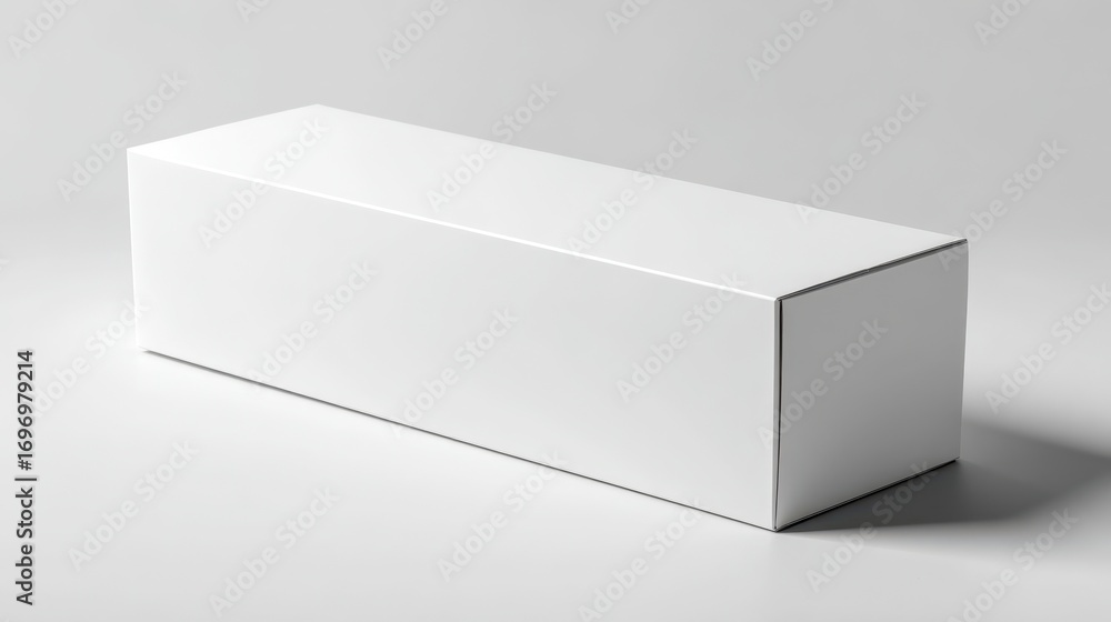 Aufkleber elegant long white container. mock-up for blank cardboard delivery design element, isolated for neat