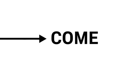 Bold Black Arrow Pointing to the Word 