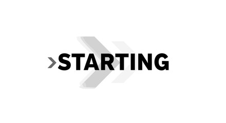 Abstract Starting Graphic with Bold Text and Arrows