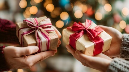 Sharing Christmas presents