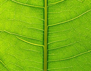 Close-up view of vibrant green leaf veins (1)