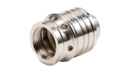 Precision machined metal part, studio shot, industrial background, engineering (4)