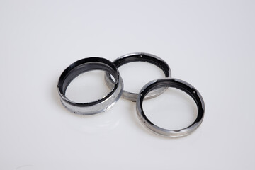 three metal rings