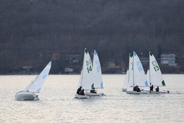 Fototapeta premium sailing on the lake