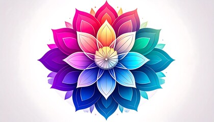 Colorful, layered flower graphic