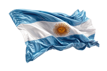 Argentinian flag billowing in the wind (1)
