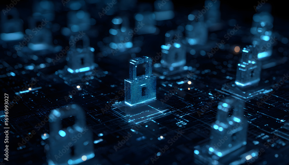 Poster digital security network data protection system