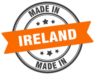 Fototapeta premium Made in Ireland round sign. Made in Ireland stamp.