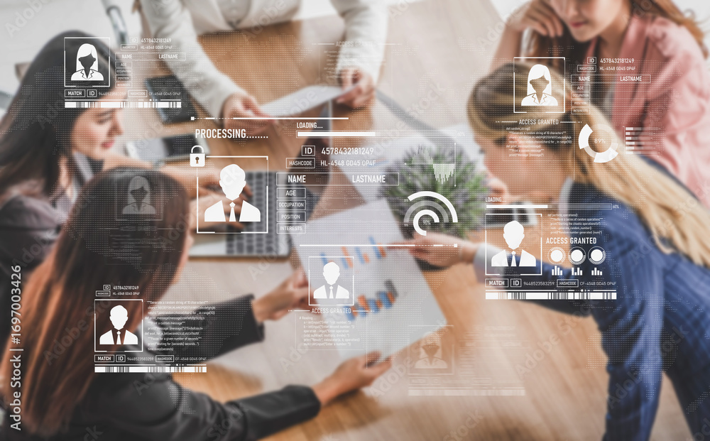Poster id security ensures personal data protection with secure login systems, digital identity safeguards,