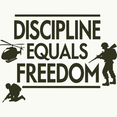 discipline equals freedom military stencil fon eps