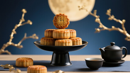 Full Moon & Golden Branch Mid-Autumn Mooncake Plating