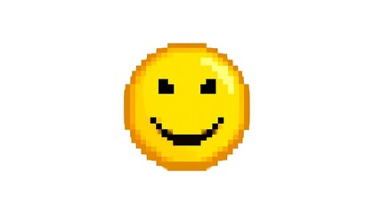 Retro Pixel Art Smiley Face: A Nostalgic Expression of Happiness