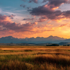 Obraz premium sunrise over the mountains