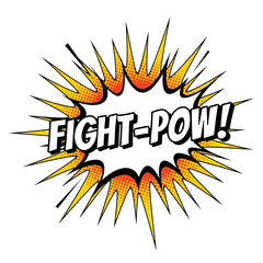 Comic Book Fight-Pow! Explosion Speech Bubble