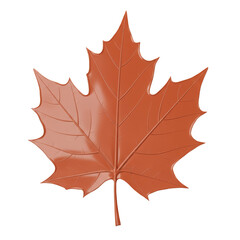 Obraz premium Plastic Autumn Maple Leaf isolated ,PNG 
