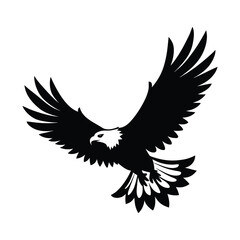 bald eagle flying with spread wings
