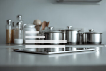 modern kitchen features tablet displaying interactive ar recipe enhancing cooking experience