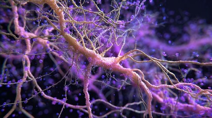Visually stunning 3D rendering of interconnected neurons and synapses, showcasing the intricate network of the human brain and neural pathways.