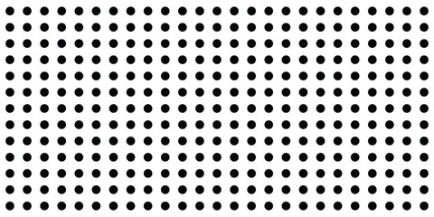 Black polka dots seamless pattern on white background. Halftone minimalist abstract
 modern dotted