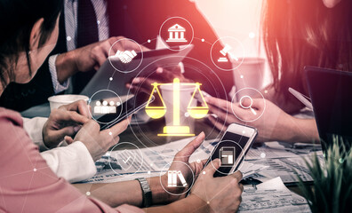 Justice system ensures legal governance and fairness. Justice system protects rights, system...