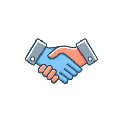 A symbol of unity and agreement, depicted through an illustrated handshake