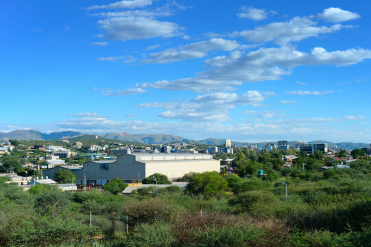 Fototapeta Cityscape  skyline Windhoek capital Namibia