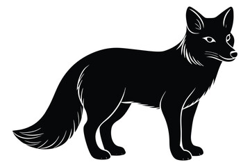 arctic fox silhouette vector art © Bina