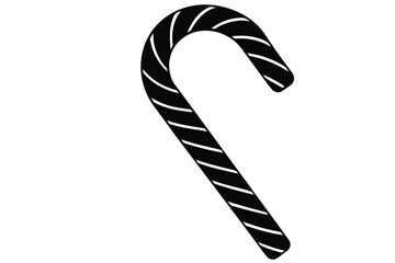 candy cane silhouette vector art